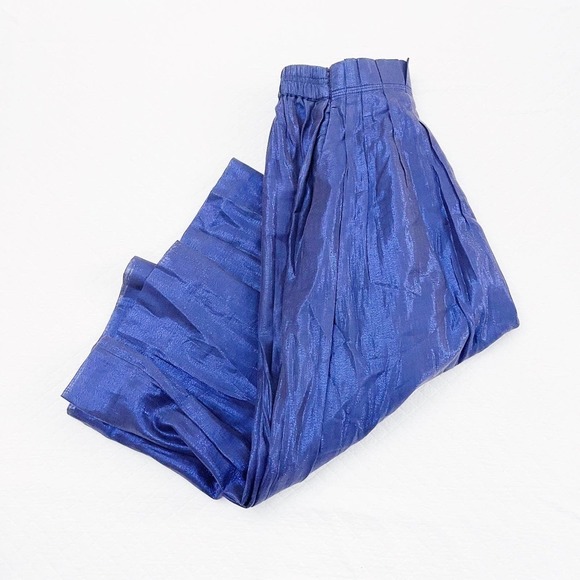 J. Crew Blue Black Irridescent A-Line Skirt SZ00 - Picture 6 of 6